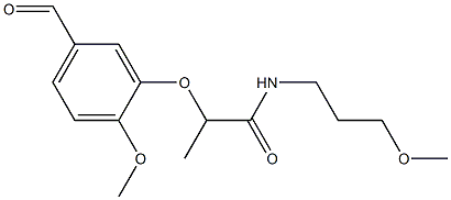 2-(5-formyl-2-methoxyphenoxy)-N-(3-methoxypropyl)propanamide Structure