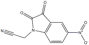 2-(5-nitro-2,3-dioxo-2,3-dihydro-1H-indol-1-yl)acetonitrile 구조식 이미지