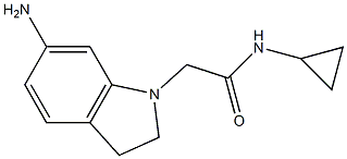 2-(6-amino-2,3-dihydro-1H-indol-1-yl)-N-cyclopropylacetamide 구조식 이미지