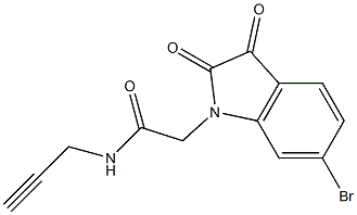 2-(6-bromo-2,3-dioxo-2,3-dihydro-1H-indol-1-yl)-N-(prop-2-yn-1-yl)acetamide Structure