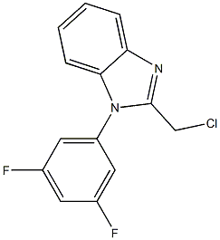 2-(chloromethyl)-1-(3,5-difluorophenyl)-1H-1,3-benzodiazole 구조식 이미지