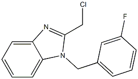 2-(chloromethyl)-1-[(3-fluorophenyl)methyl]-1H-1,3-benzodiazole 구조식 이미지