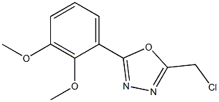 2-(chloromethyl)-5-(2,3-dimethoxyphenyl)-1,3,4-oxadiazole 구조식 이미지