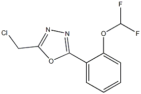 2-(chloromethyl)-5-[2-(difluoromethoxy)phenyl]-1,3,4-oxadiazole 구조식 이미지