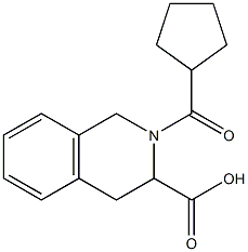 2-(cyclopentylcarbonyl)-1,2,3,4-tetrahydroisoquinoline-3-carboxylic acid 구조식 이미지