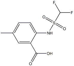 2-(difluoromethanesulfonamido)-5-methylbenzoic acid 구조식 이미지