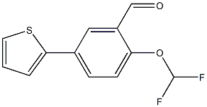 2-(difluoromethoxy)-5-thien-2-ylbenzaldehyde Structure