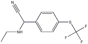 2-(ethylamino)-2-{4-[(trifluoromethyl)sulfanyl]phenyl}acetonitrile 구조식 이미지