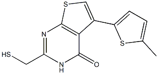 2-(mercaptomethyl)-5-(5-methylthien-2-yl)thieno[2,3-d]pyrimidin-4(3H)-one Structure