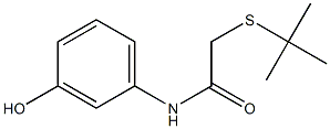 2-(tert-butylsulfanyl)-N-(3-hydroxyphenyl)acetamide Structure