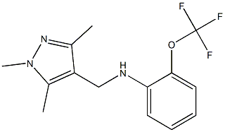 2-(trifluoromethoxy)-N-[(1,3,5-trimethyl-1H-pyrazol-4-yl)methyl]aniline Structure