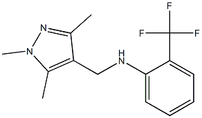 2-(trifluoromethyl)-N-[(1,3,5-trimethyl-1H-pyrazol-4-yl)methyl]aniline 구조식 이미지