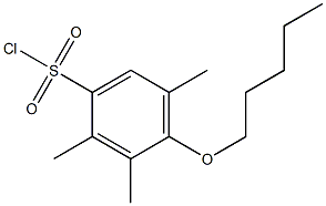 2,3,5-trimethyl-4-(pentyloxy)benzene-1-sulfonyl chloride Structure