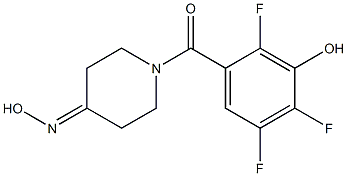 2,3,6-trifluoro-5-{[4-(hydroxyimino)piperidin-1-yl]carbonyl}phenol Structure