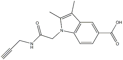2,3-dimethyl-1-[(prop-2-yn-1-ylcarbamoyl)methyl]-1H-indole-5-carboxylic acid Structure