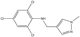 2,4,6-trichloro-N-[(1-methyl-1H-pyrazol-4-yl)methyl]aniline Structure