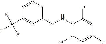 2,4,6-trichloro-N-{[3-(trifluoromethyl)phenyl]methyl}aniline Structure