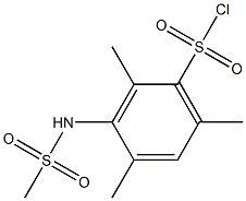 2,4,6-trimethyl-3-[(methylsulfonyl)amino]benzenesulfonyl chloride Structure