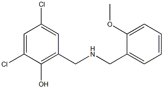 2,4-dichloro-6-({[(2-methoxyphenyl)methyl]amino}methyl)phenol 구조식 이미지