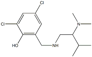 2,4-dichloro-6-({[2-(dimethylamino)-3-methylbutyl]amino}methyl)phenol 구조식 이미지