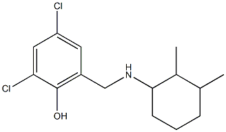 2,4-dichloro-6-{[(2,3-dimethylcyclohexyl)amino]methyl}phenol 구조식 이미지