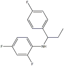 2,4-difluoro-N-[1-(4-fluorophenyl)propyl]aniline Structure