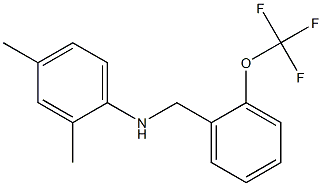 2,4-dimethyl-N-{[2-(trifluoromethoxy)phenyl]methyl}aniline Structure