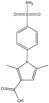 2,5-dimethyl-1-(4-sulfamoylphenyl)-1H-pyrrole-3-carboxylic acid Structure