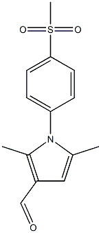 2,5-dimethyl-1-[4-(methylsulfonyl)phenyl]-1H-pyrrole-3-carbaldehyde Structure