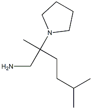 2,5-dimethyl-2-pyrrolidin-1-ylhexan-1-amine Structure