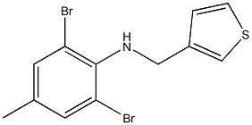 2,6-dibromo-4-methyl-N-(thiophen-3-ylmethyl)aniline Structure