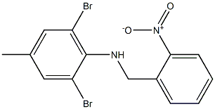 2,6-dibromo-4-methyl-N-[(2-nitrophenyl)methyl]aniline 구조식 이미지