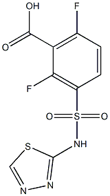 2,6-difluoro-3-(1,3,4-thiadiazol-2-ylsulfamoyl)benzoic acid Structure