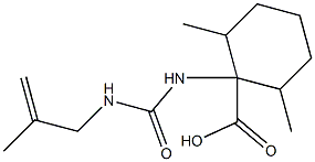 2,6-dimethyl-1-{[(2-methylprop-2-en-1-yl)carbamoyl]amino}cyclohexane-1-carboxylic acid Structure