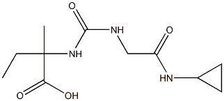 2-[({[2-(cyclopropylamino)-2-oxoethyl]amino}carbonyl)amino]-2-methylbutanoic acid Structure