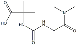 2-[({[2-(dimethylamino)-2-oxoethyl]amino}carbonyl)amino]-2-methylpropanoic acid 구조식 이미지
