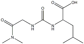 2-[({[2-(dimethylamino)-2-oxoethyl]amino}carbonyl)amino]-4-methylpentanoic acid Structure