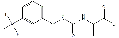 2-[({[3-(trifluoromethyl)phenyl]methyl}carbamoyl)amino]propanoic acid 구조식 이미지