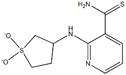 2-[(1,1-dioxidotetrahydrothien-3-yl)amino]pyridine-3-carbothioamide 구조식 이미지