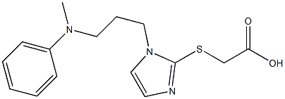 2-[(1-{3-[methyl(phenyl)amino]propyl}-1H-imidazol-2-yl)sulfanyl]acetic acid Structure