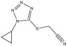 2-[(1-cyclopropyl-1H-1,2,3,4-tetrazol-5-yl)sulfanyl]acetonitrile 구조식 이미지