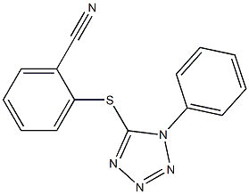 2-[(1-phenyl-1H-1,2,3,4-tetrazol-5-yl)sulfanyl]benzonitrile 구조식 이미지