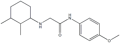 2-[(2,3-dimethylcyclohexyl)amino]-N-(4-methoxyphenyl)acetamide Structure