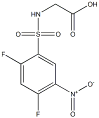 2-[(2,4-difluoro-5-nitrobenzene)sulfonamido]acetic acid 구조식 이미지