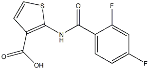 2-[(2,4-difluorobenzoyl)amino]thiophene-3-carboxylic acid Structure