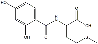 2-[(2,4-dihydroxybenzoyl)amino]-4-(methylthio)butanoic acid Structure