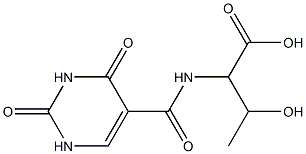 2-[(2,4-dioxo-1,2,3,4-tetrahydropyrimidin-5-yl)formamido]-3-hydroxybutanoic acid Structure