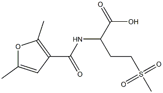 2-[(2,5-dimethylfuran-3-yl)formamido]-4-methanesulfonylbutanoic acid Structure