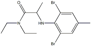 2-[(2,6-dibromo-4-methylphenyl)amino]-N,N-diethylpropanamide 구조식 이미지