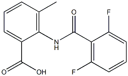 2-[(2,6-difluorobenzene)amido]-3-methylbenzoic acid Structure